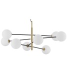 Lampy wiszące - Luces Exclusivas PLATO Wisząca 8xG9 LED biały/czarny/satynowe złoto LE41768 - product 2