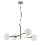 Lampy wiszące - Luces Exclusivas PLATO Wisząca 4xG9 LED biały/czarny/satynowe złoto LE41769 - product 1