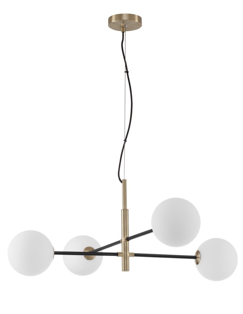 Lampy wiszące - Luces Exclusivas PLATO Wisząca 4xG9 LED biały/czarny/satynowe złoto LE41769 - produkt kolory-swiatla.pl 1