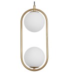 Lampy wiszące - Luces Exclusivas RENGO Wisząca 2xG9 LED złoty mosiądz LE41772 - produkt 2