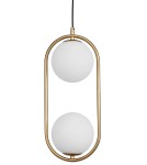 Lampy wiszące - Luces Exclusivas RENGO Wisząca 2xG9 LED złoty mosiądz LE41772 - produkt 3