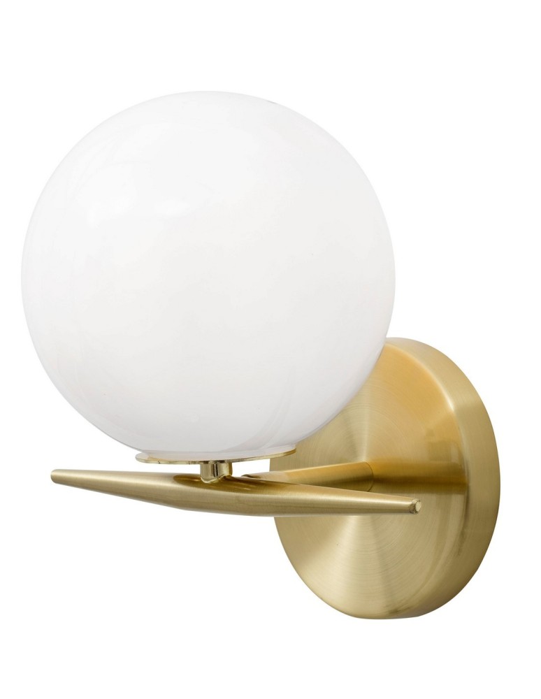Kinkiety - Luces Exclusivas SORIA Ścienna 1xE14 LED opal/mosiądz LE41784 - produkt kolory-swiatla.pl 1
