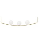 Lampy wiszące - Luces Exclusivas SORIA Wisząca 3xE14 LED opal/mosiądz LE41785 - produkt 2