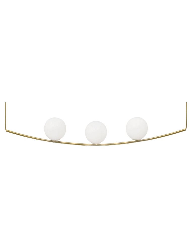Lampy wiszące - Luces Exclusivas SORIA Wisząca 3xE14 LED opal/mosiądz LE41785 - produkt kolory-swiatla.pl 2