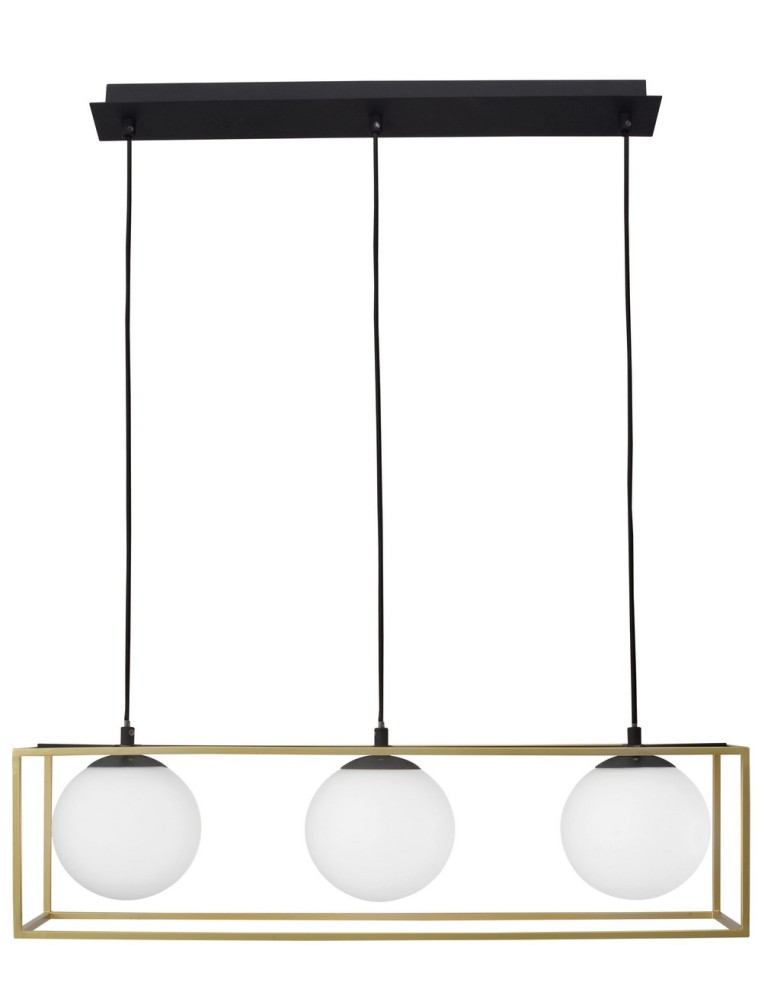 Lampy wiszące na listwie - Luces Exclusivas PLATA Wisząca 3xE14 LED mosiądz LE41788 - produkt kolory-swiatla.pl 1