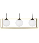 Lampy wiszące na listwie - Luces Exclusivas PLATA Wisząca 3xE14 LED mosiądz LE41788 - product 2