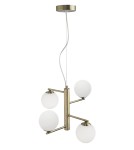Lampy wiszące - Luces Exclusivas TALCA Wisząca 4xG9 LED opal/mosiądz LE41790 - product 1