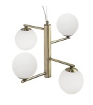 Lampy wiszące - Luces Exclusivas TALCA Wisząca 4xG9 LED opal/mosiądz LE41790 - product 2
