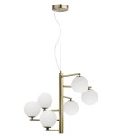 Lampy wiszące - Luces Exclusivas TALCA Wisząca 6xG9 LED opal/mosiądz LE41793 - product 1