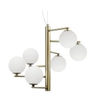 Lampy wiszące - Luces Exclusivas TALCA Wisząca 6xG9 LED opal/mosiądz LE41793 - product 2