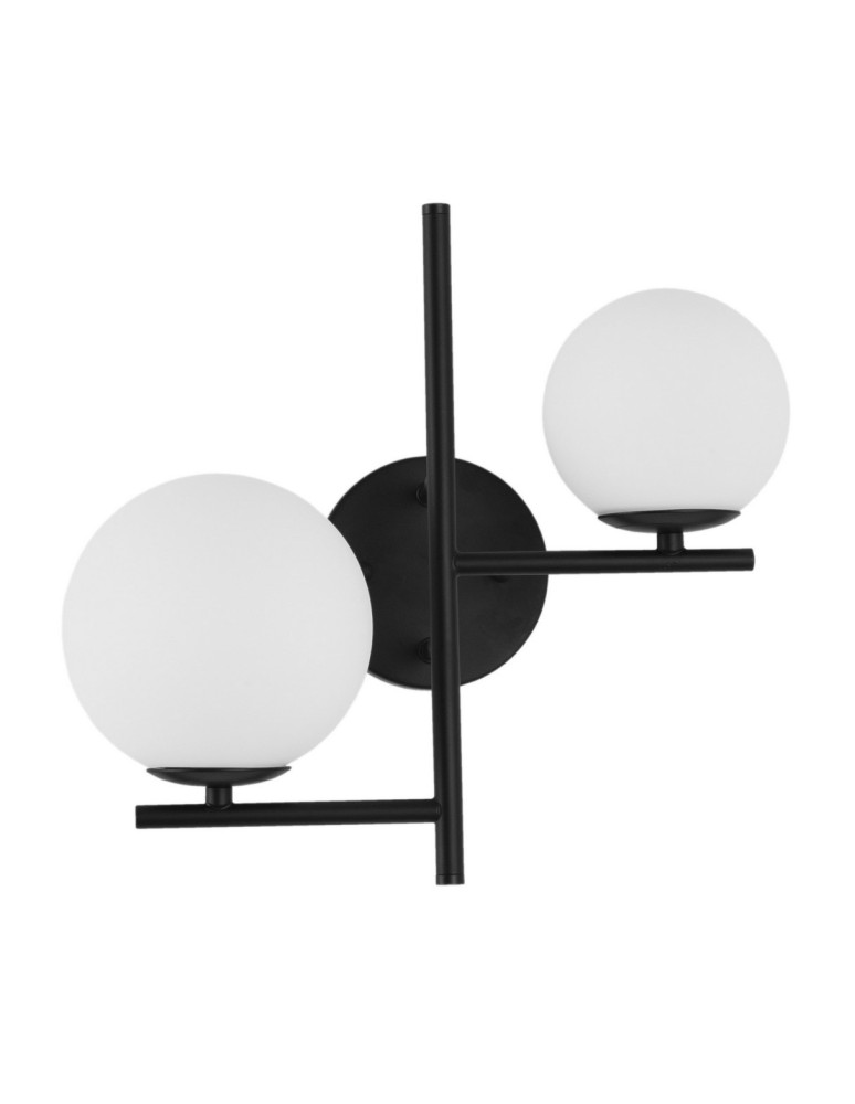 Kinkiety - Luces Exclusivas TURBO Ścienna 2xE14 LED biały/czarny LE41802 - produkt kolory-swiatla.pl 1