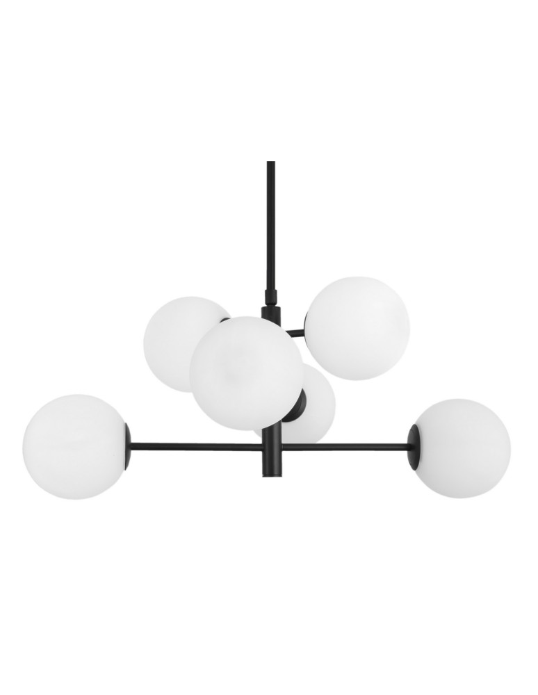 Lampy wiszące - Luces Exclusivas TURBO Wisząca 6xE14 LED biały/czarny LE41803 - produkt kolory-swiatla.pl 1