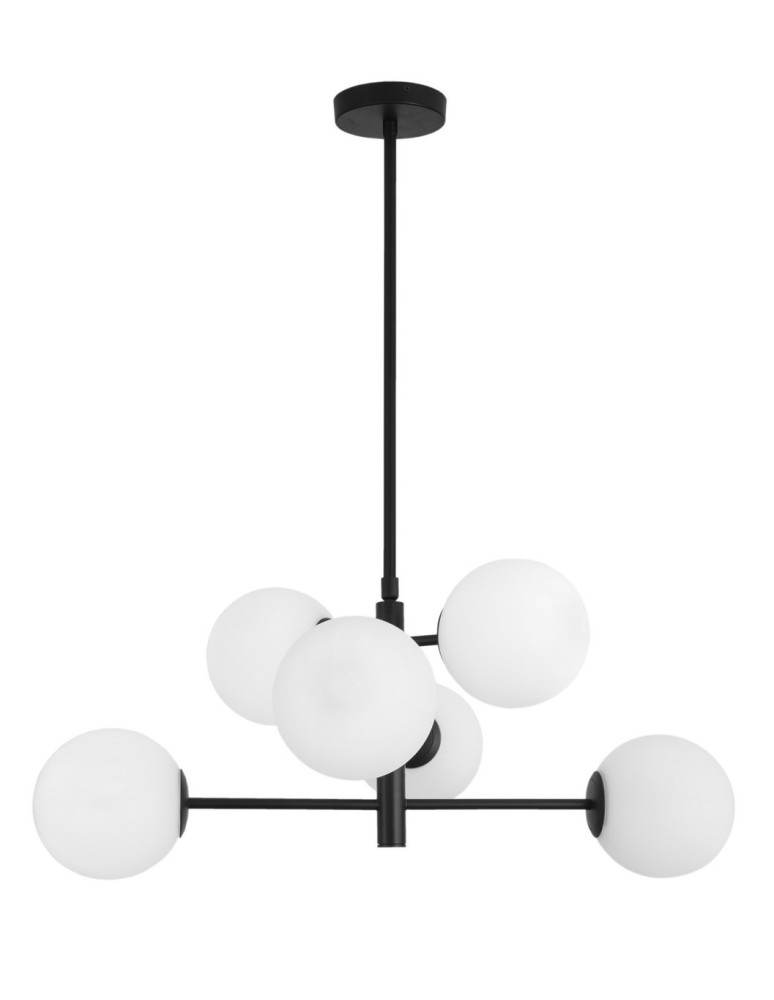 Lampy wiszące - Luces Exclusivas TURBO Wisząca 6xE14 LED biały/czarny LE41803 - produkt kolory-swiatla.pl 2