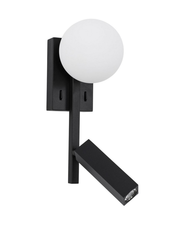 Kinkiety do czytania - Luces Exclusivas UBEDA Ścienna LED 8W 200 + 450lm 3200K czarny/biały LE41807 - produkt kolory-swiatla.pl 1