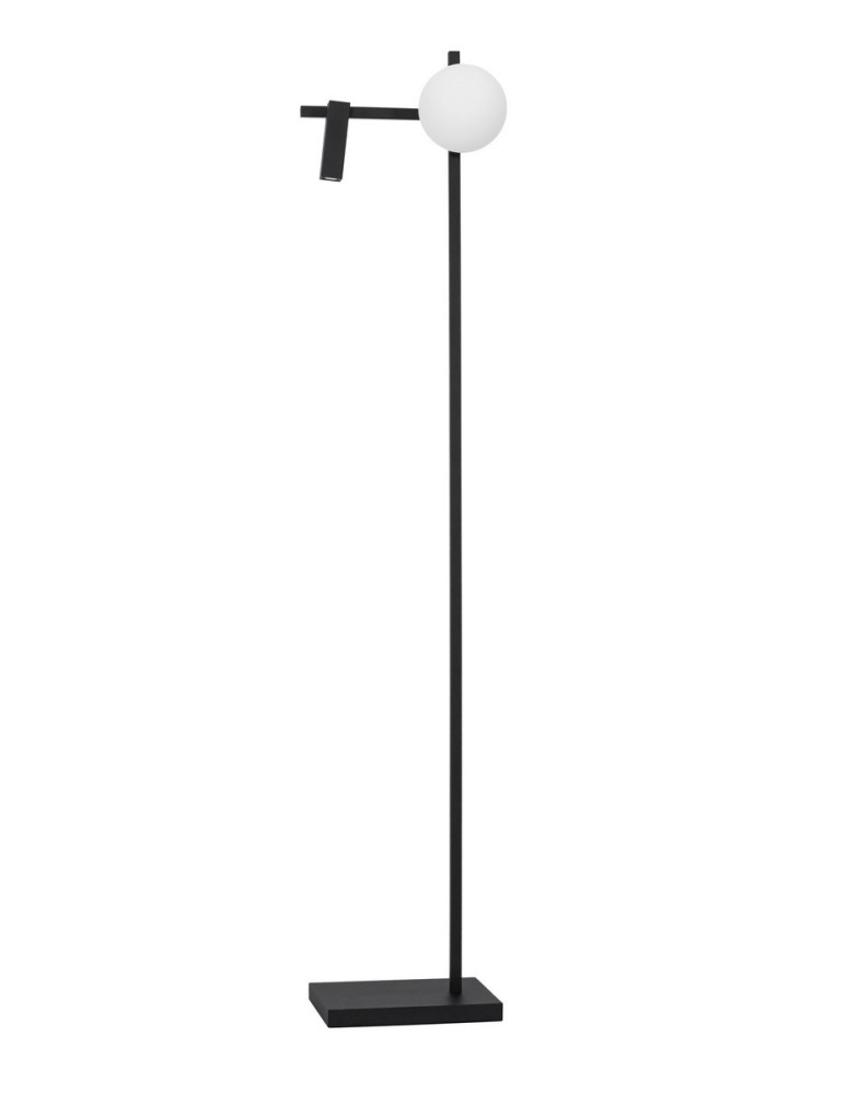Lampy podłogowe LED - Luces Exclusivas UBEDA Podłogowa LED 9W 200 + 450lm 3200K czarny/biały LE41809 - produkt kolory-swiatla.pl 1