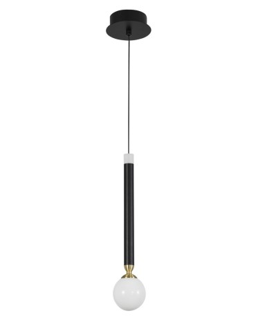Luces Exclusivas UNION Wisząca LED 5W 250lm 3000K czarny/mosiądz/opal LE41810