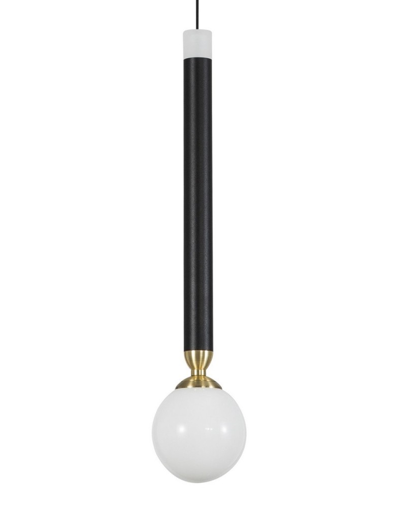 Lampy wiszące LED - Luces Exclusivas UNION Wisząca LED 5W 250lm 3000K czarny/mosiądz/opal LE41810 - product kolory-swiatla.pl 2