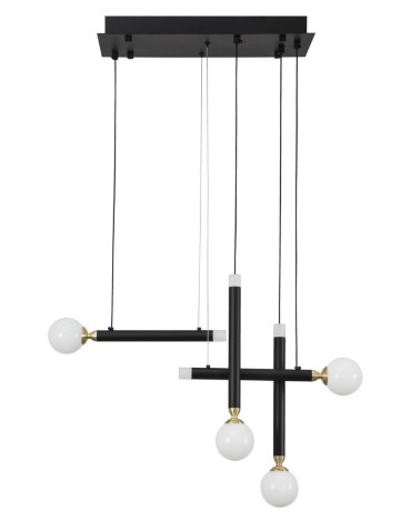 Luces Exclusivas UNION Wisząca LED 20W 1000lm 3000K czarny/mosiądz/opal LE41811