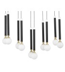Lampy wiszące LED - Luces Exclusivas UNION Wisząca LED 50W 2400lm 3000K czarny/mosiądz/opal LE41812 - product 2