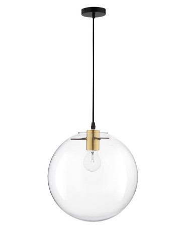 Luces Exclusivas UPATA Wisząca 1xE27 LED transparentny /czarny/złoty LE41813
