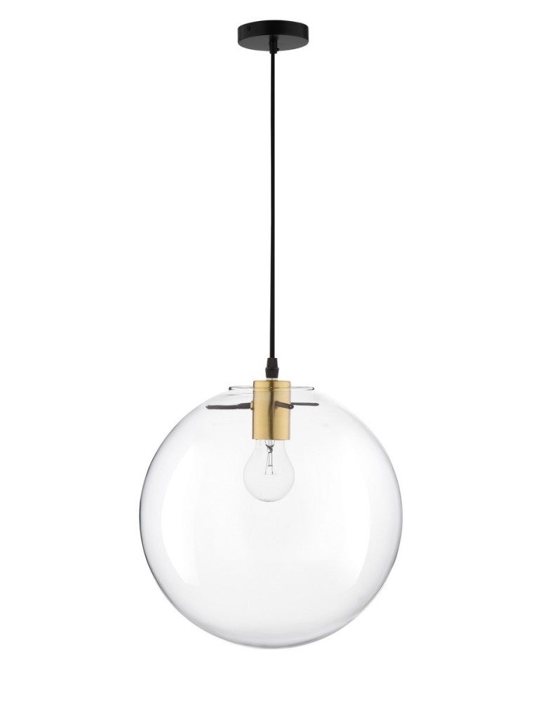Lampy wiszące szklane - Luces Exclusivas UPATA Wisząca 1xE27 LED transparentny /czarny/złoty LE41813 - produkt kolory-swiatla.pl 1