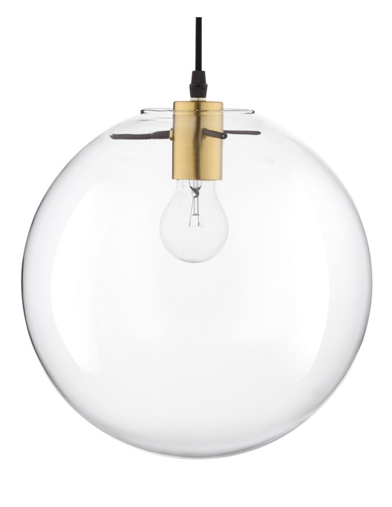 Lampy wiszące szklane - Luces Exclusivas UPATA Wisząca 1xE27 LED transparentny /czarny/złoty LE41813 - product kolory-swiatla.pl 2