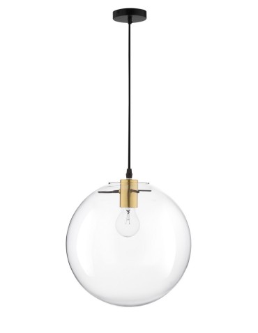 Luces Exclusivas UPATA Wisząca 1xE27 LED transparentny /czarny/złoty LE41814