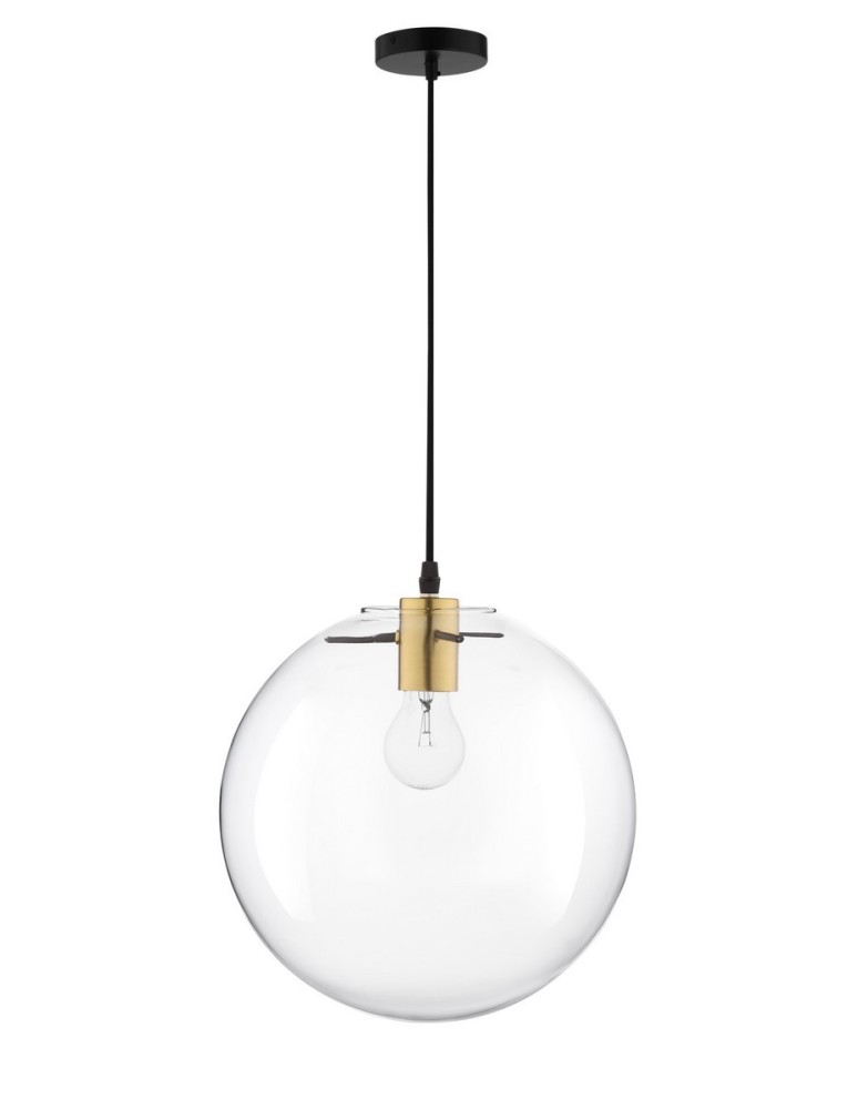 Lampy wiszące szklane - Luces Exclusivas UPATA Wisząca 1xE27 LED transparentny /czarny/złoty LE41814 - produkt kolory-swiatla.pl 1