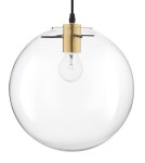 Lampy wiszące szklane - Luces Exclusivas UPATA Wisząca 1xE27 LED transparentny /czarny/złoty LE41814 - product 2