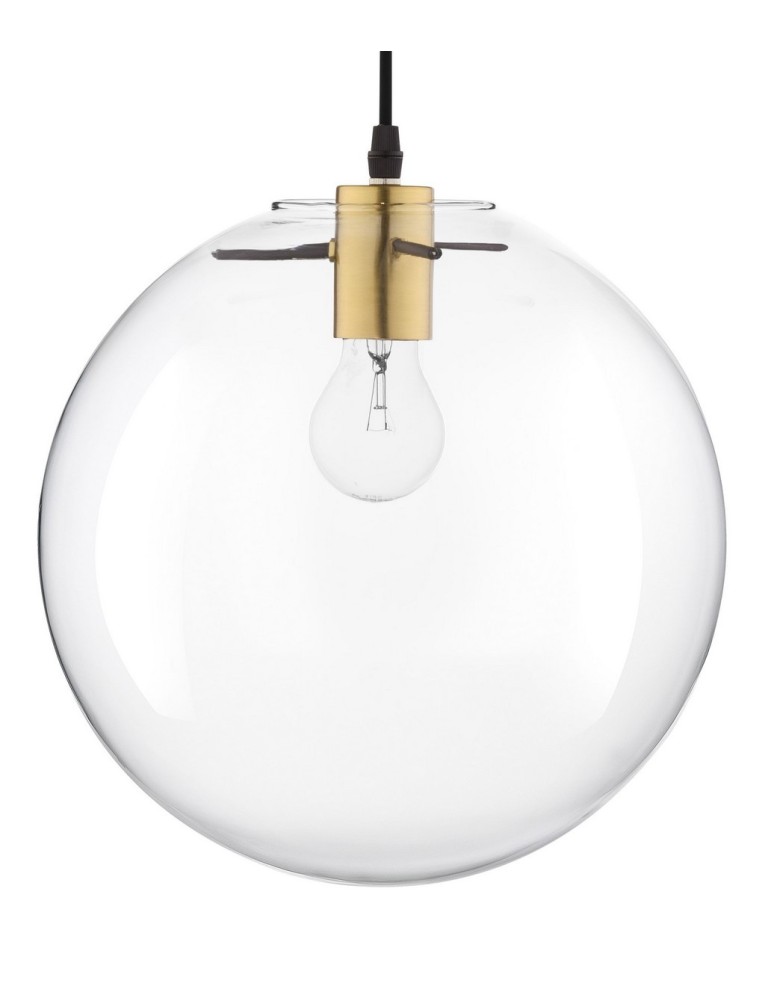 Lampy wiszące szklane - Luces Exclusivas UPATA Wisząca 1xE27 LED transparentny /czarny/złoty LE41814 - product kolory-swiatla.pl 2