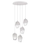 Lampy wiszące - Luces Exclusivas VIGIA Wisząca 5xG9 LED transparentny/biały LE41823 - produkt 1