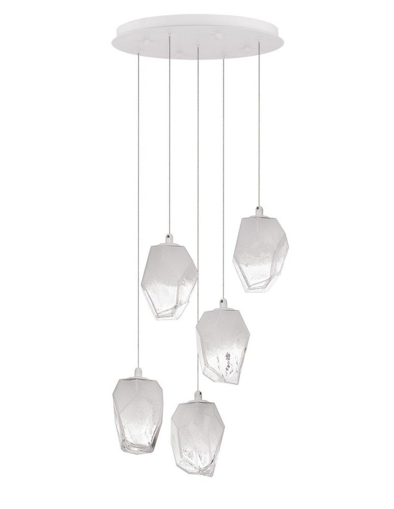 Lampy wiszące - Luces Exclusivas VIGIA Wisząca 5xG9 LED transparentny/biały LE41823 - produkt kolory-swiatla.pl 1