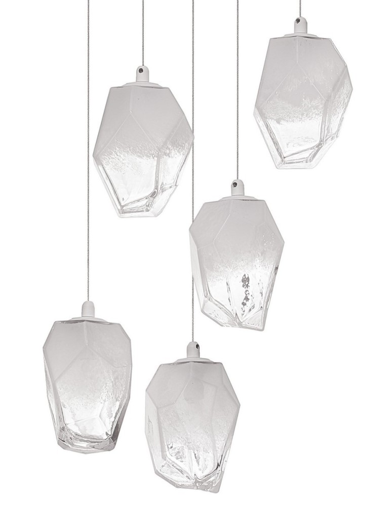 Lampy wiszące - Luces Exclusivas VIGIA Wisząca 5xG9 LED transparentny/biały LE41823 - produkt kolory-swiatla.pl 2