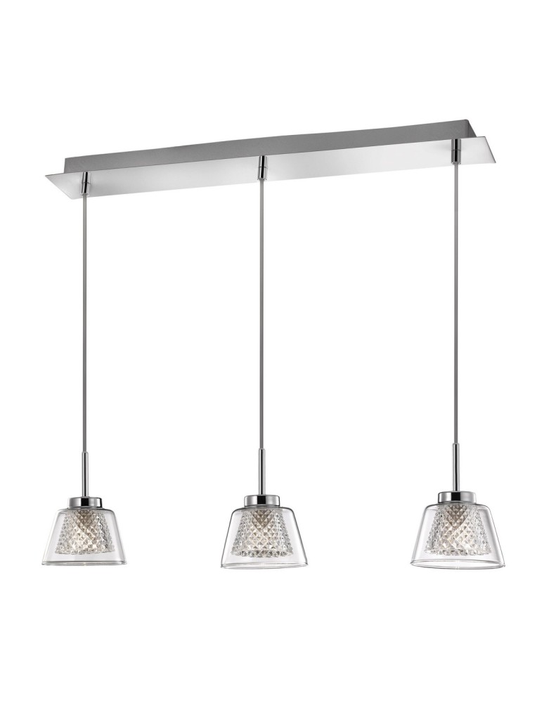 Lampy wiszące na listwie - Luces Exclusivas YOPAL Wisząca 3xG9 LED transparentny LE41832 - produkt kolory-swiatla.pl 1