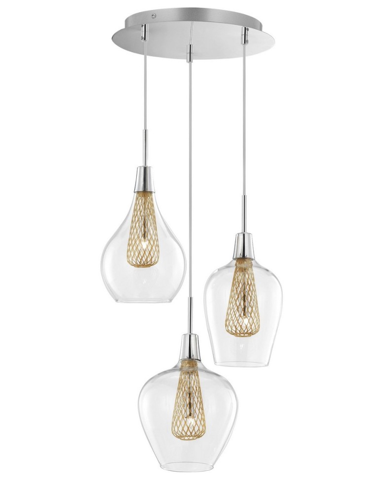 Lampy wiszące - Luces Exclusivas ZARZA Wisząca 3xG9 LED Złoty LE41842 - produkt kolory-swiatla.pl 1
