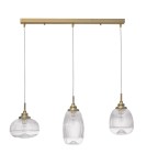 Lampy wiszące na listwie - Luces Exclusivas AHIGAL Wisząca 3xE14 LED satynowe złoto LE41847 - product 1