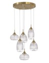 Luces Exclusivas AHIGAL Wisząca 6xE14 LED satynowe złoto LE41848