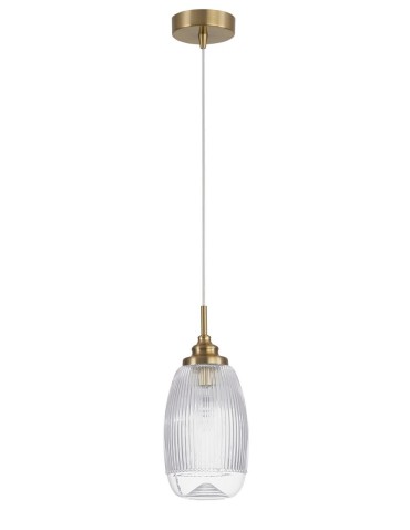 Luces Exclusivas AHIGAL Wisząca 1xE14 LED satynowe złoto LE41850