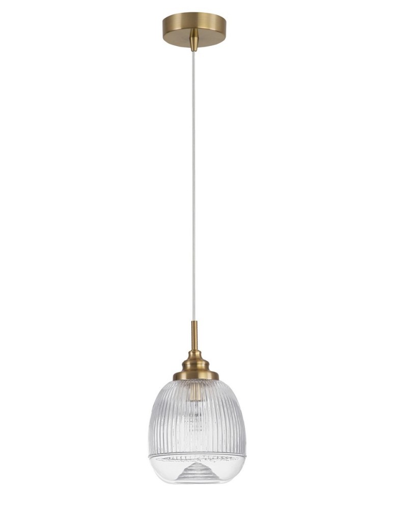 Lampy wiszące - Luces Exclusivas AHIGAL Wisząca 1xE14 LED satynowe złoto LE41851 - produkt kolory-swiatla.pl 1