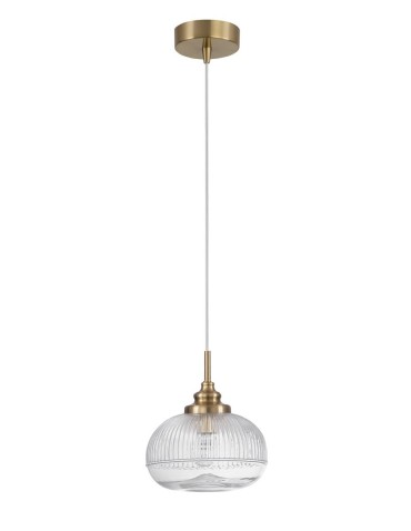 Luces Exclusivas AHIGAL Wisząca 1xE14 LED satynowe złoto LE41852