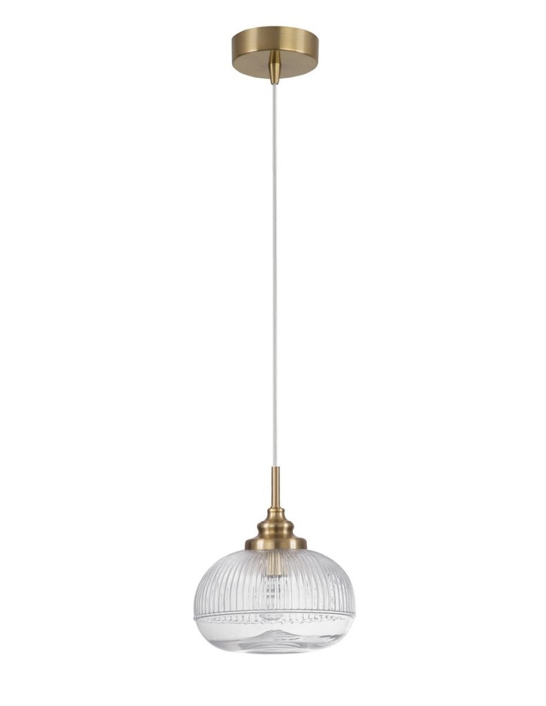 Lampy wiszące - Luces Exclusivas AHIGAL Wisząca 1xE14 LED satynowe złoto LE41852 - produkt kolory-swiatla.pl 1
