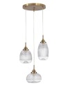 Luces Exclusivas AHIGAL Wisząca 3xE14 LED satynowe złoto LE41853