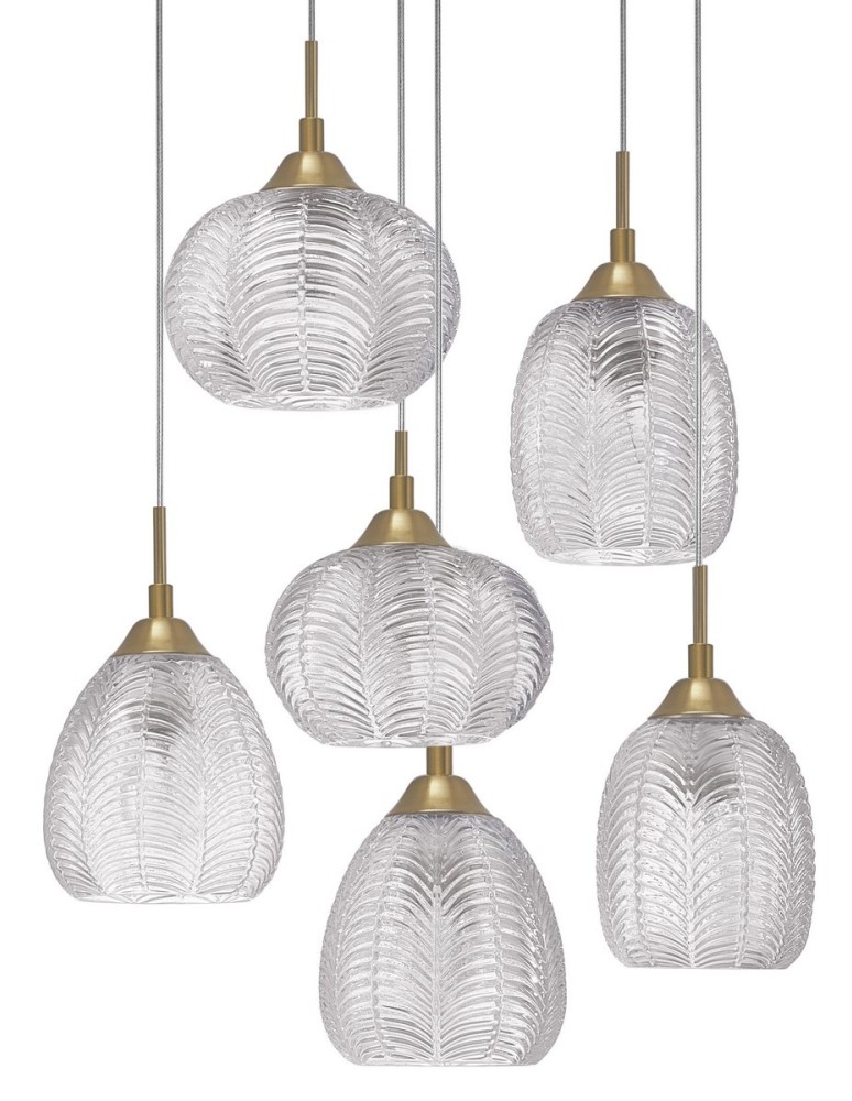 Lampy wiszące - Luces Exclusivas ALCALA Wisząca 6xE27 LED satynowe złoto LE41855 - produkt kolory-swiatla.pl 2