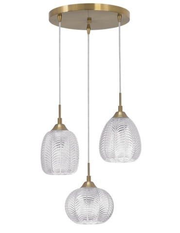 Luces Exclusivas ALCALA Wisząca 3xE27 LED satynowe złoto LE41857