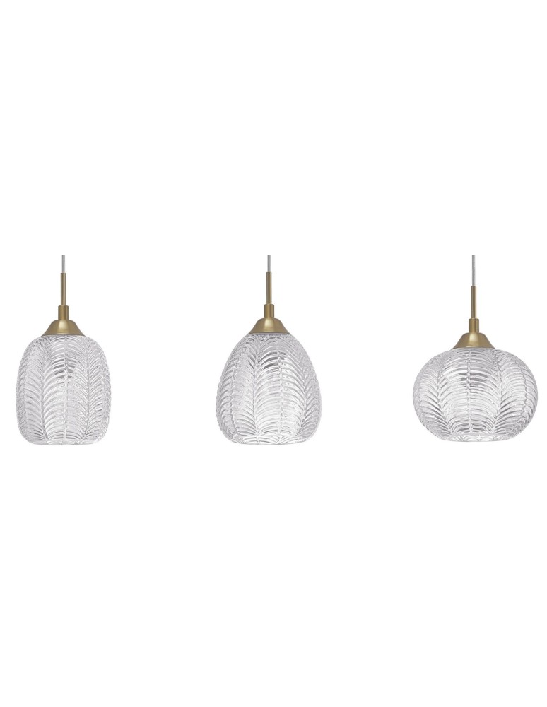 Lampy wiszące na listwie - Luces Exclusivas ALCALA Wisząca 3xE27 LED satynowe złoto LE41858 - product kolory-swiatla.pl 2