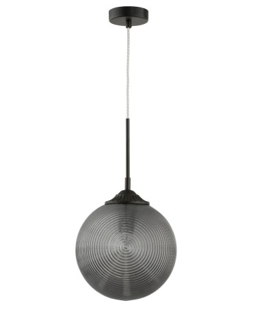 Luces Exclusivas ARJONA Wisząca 1xE27 LED szary dymiony/czarny LE41877