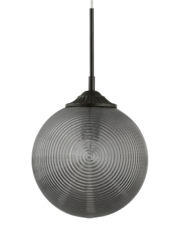 Luces Exclusivas ARJONA Wisząca 1xE27 LED szary dymiony/czarny LE41877 - product 2