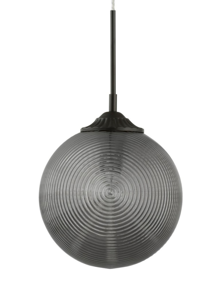 Lampy wiszące - Luces Exclusivas ARJONA Wisząca 1xE27 LED szary dymiony/czarny LE41877 - product kolory-swiatla.pl 2