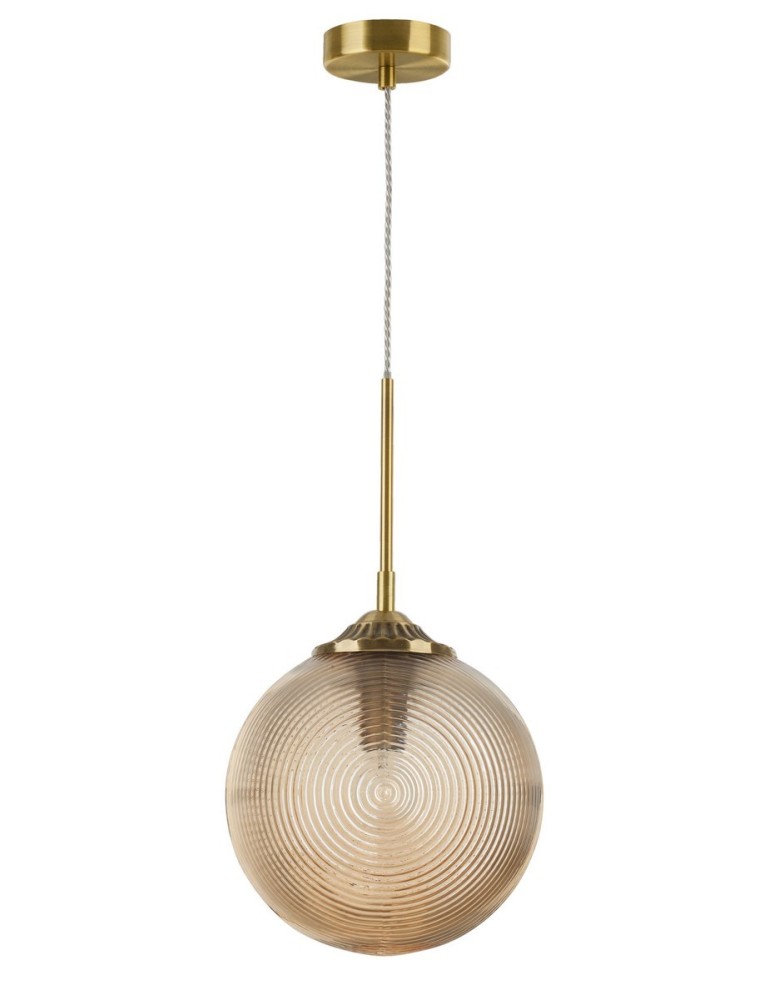 Lampy wiszące - Luces Exclusivas ARJONA Wisząca 1xE27 LED szampański/mosiądz LE41878 - produkt kolory-swiatla.pl 1