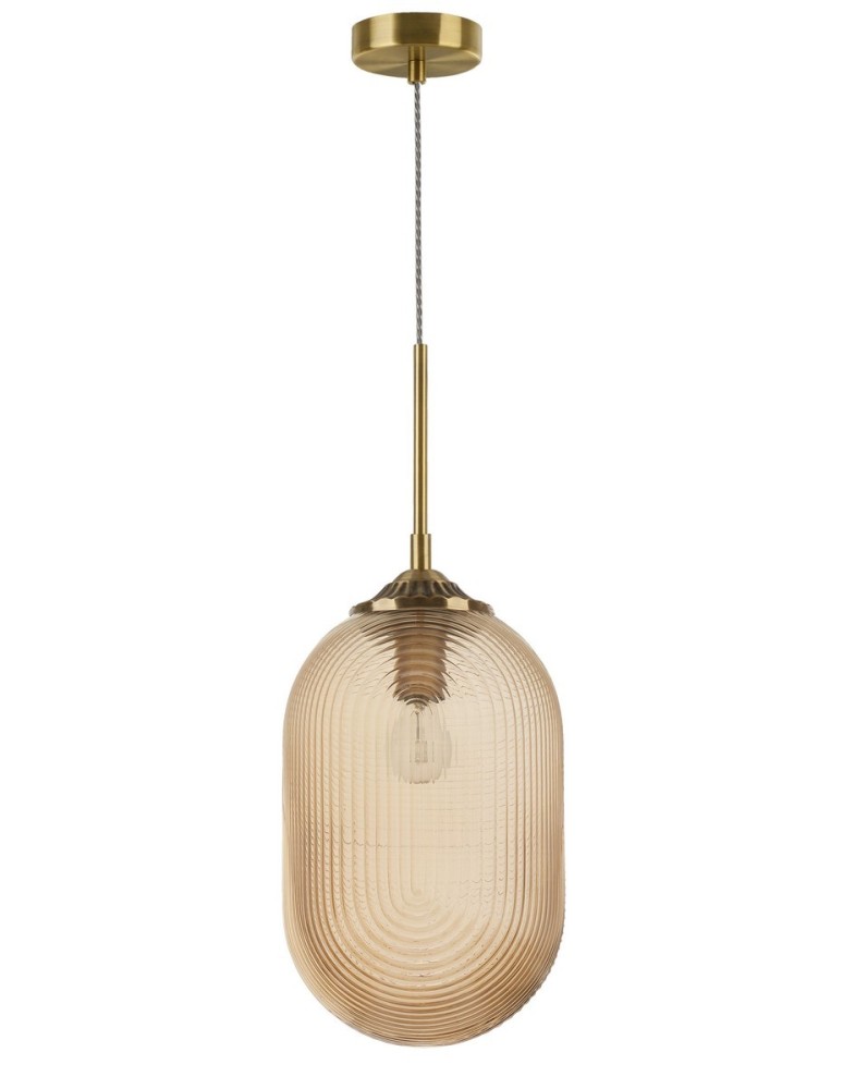 Lampy wiszące - Luces Exclusivas ARJONA Wisząca 1xE27 LED szampański/mosiądz LE41879 - produkt kolory-swiatla.pl 1
